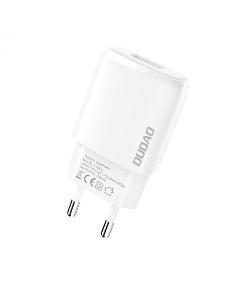 Dudao USB-A 7.5W charger + USB-A cable - Lightning 1m white (A1sEUL)