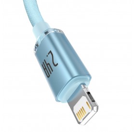 Baseus Crystal Shine Series USB cable - Lightning 2,4A 20W 1,2m blue (CAJY001103)