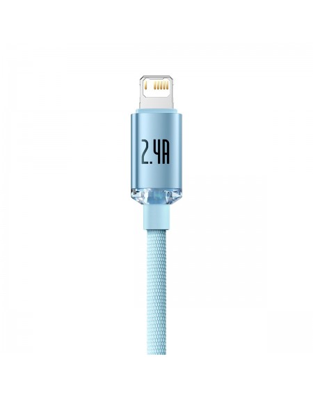 Baseus Crystal Shine Series USB cable - Lightning 2,4A 20W 2m blue (CAJY001203)