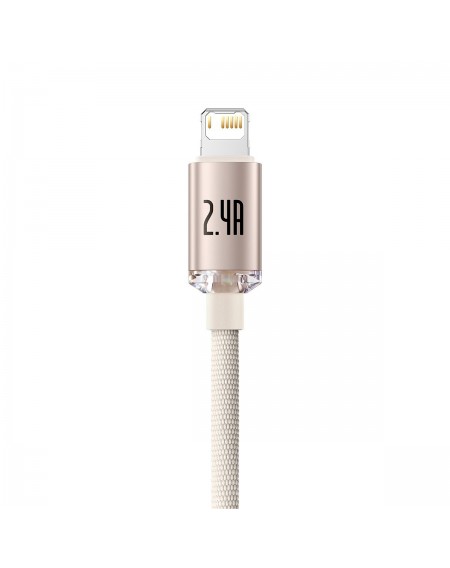 Baseus Crystal Shine Series USB cable - Lightning 2,4A 20W 2m pink (CAJY001204)