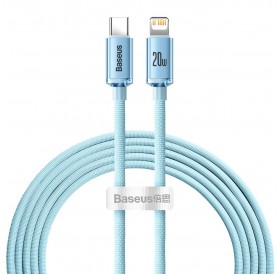Baseus Crystal Shine Series USB Type C cable - Lightning Fast Charging Power Delivery 20W 2m blue (CAJY001403)