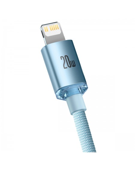 Baseus Crystal Shine Series USB Type C cable - Lightning Fast Charging Power Delivery 20W 2m blue (CAJY001403)