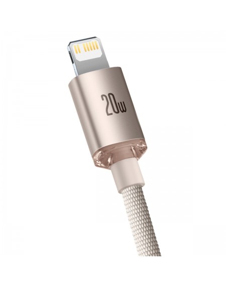 Baseus Crystal Shine Series USB Type C cable - Lightning Fast Charging Power Delivery 20W 2m pink (CAJY001404)
