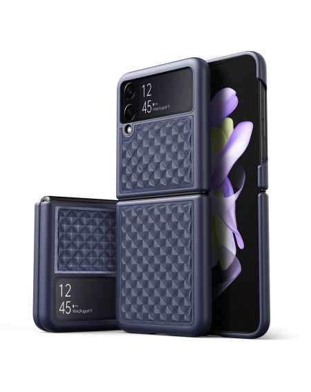 Dux Ducis Venice case for Samsung Galaxy Z Flip 4 leather case blue