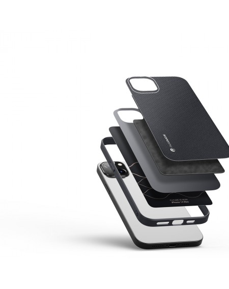 Dux Ducis Fino case cover nylon-covered iPhone 14 black