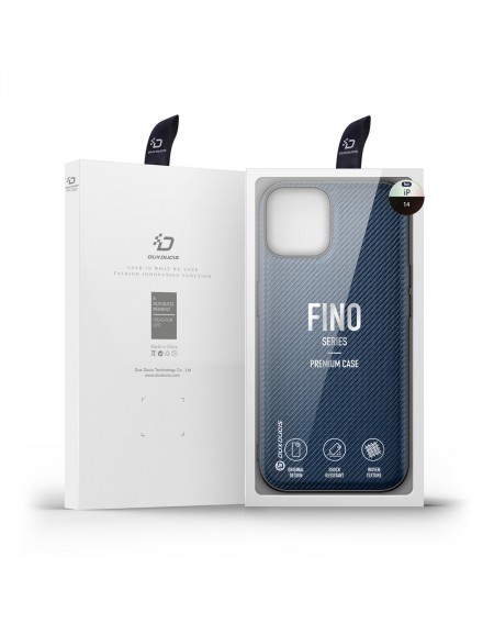 Dux Ducis Fino case cover nylon-covered iPhone 14 blue