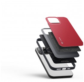 Dux Ducis Fino case and nylon cover for iPhone 14 Pro red
