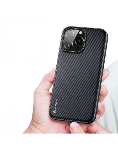 Dux Ducis Fino case cover made of nylon material iPhone 14 Pro Max black