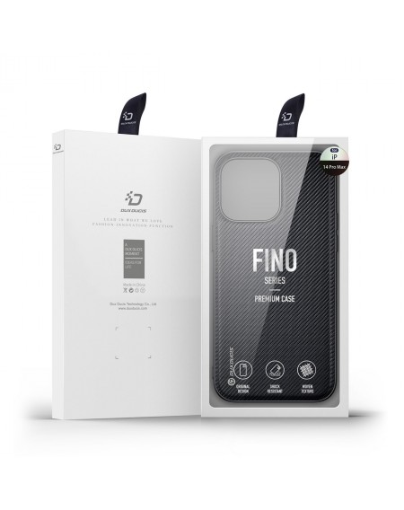Dux Ducis Fino case cover made of nylon material iPhone 14 Pro Max black