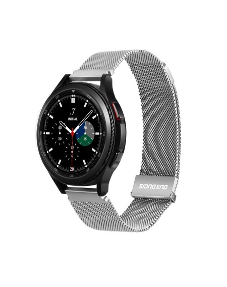 Dux Ducis Magnetic Strap Strap for Samsung Galaxy Watch / Huawei Watch / Honor Watch / Xiaomi Watch (22mm Band) Magnetic Band Silver (Milanese Version)