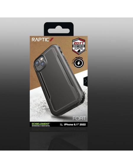 Raptic X-Doria Fort Case iPhone 14 case with MagSafe armored cover black