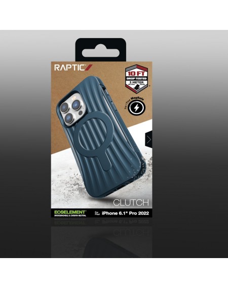 Raptic X-Doria Clutch Case iPhone 14 Pro with MagSafe back cover blue