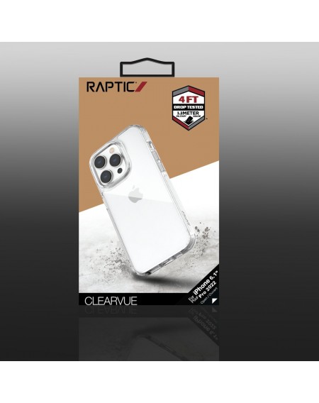 Raptic X-Doria Clearvue Case iPhone 14 Pro back cover clear