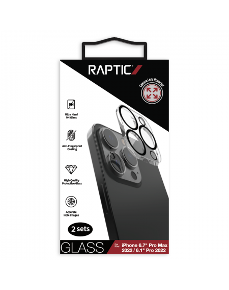 Raptic X-Doria Camera Protector Glass 2x iPhone 14 Pro tempered glass for camera camera lens