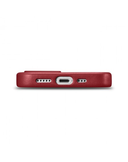 iCarer Case Leather cover case made of genuine leather for iPhone 14 red (WMI14220705-RD) (compatible with MagSafe)