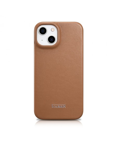 iCarer CE Premium Leather Folio Case iPhone 14 magnetic flip case MagSafe brown (WMI14220713-BN)