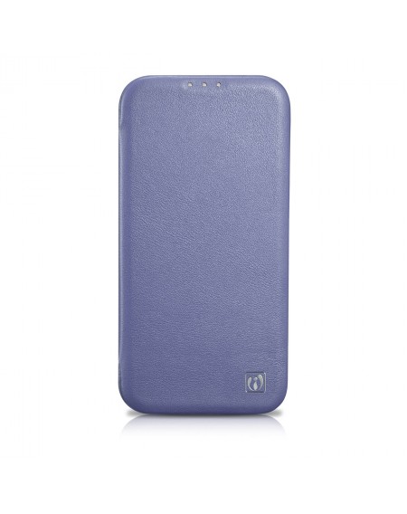 iCarer CE Premium Leather Folio Case iPhone 14 Pro Magnetic Flip Leather Folio Case MagSafe Light Purple (WMI14220714-LP)