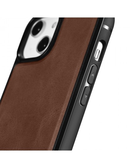 iCarer Leather Oil Wax Genuine Leather Case for iPhone 14 (MagSafe Compatible) Brown (WMI14220717-BN)