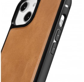 iCarer Leather Oil Wax Genuine Leather Case for iPhone 14 Plus (MagSafe Compatible) Brown (WMI14220719-TN)