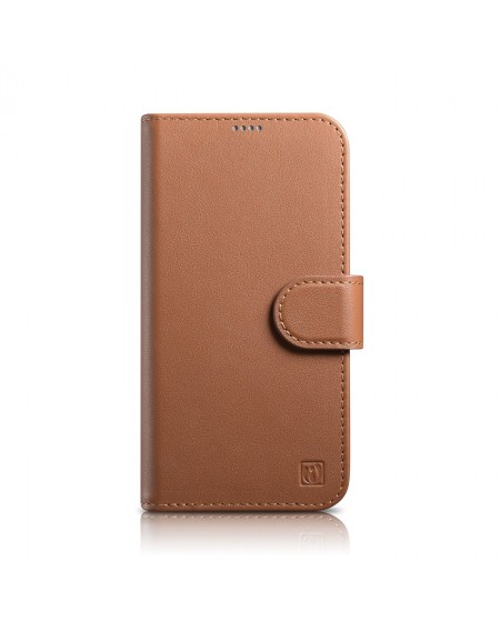 iCarer Wallet Case 2in1 case iPhone 14 leather cover with flap Anti-RFID brown (WMI14220725-BN)