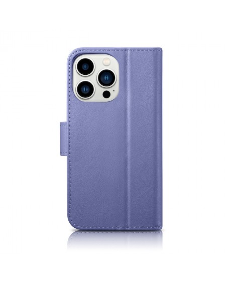 iCarer Wallet Case 2in1 Cover iPhone 14 Pro Max Leather Flip Cover Anti-RFID Light Purple (WMI14220728-LP)