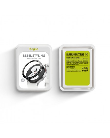 Ringke Bezel Styling Case Frame Envelope Ring Samsung Galaxy Watch 5 44mm / 4 44mm Black (Stainless Steel) (GW4-44-02)