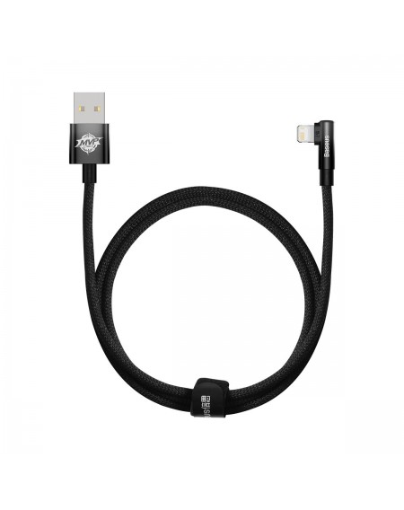 Baseus MVP 2 Elbow angled cable with side USB / Lightning 1m 2.4A black (CAVP000001)