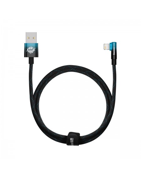 Baseus MVP 2 Elbow angled cable with side USB / Lightning plug 1m 2.4A blue (CAVP000021)