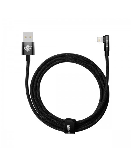 Baseus MVP 2 Elbow-shaped Fast Charging Data Cable USB to iP 2.4A 2m Black