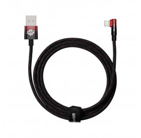 Baseus MVP 2 Elbow-shaped Fast Charging Data Cable USB to iP 2.4A 2m Black+Red