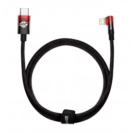 Baseus MVP 2 Elbow-shaped Fast Charging Data Cable Type-C to iP 20W 1m Black+Red