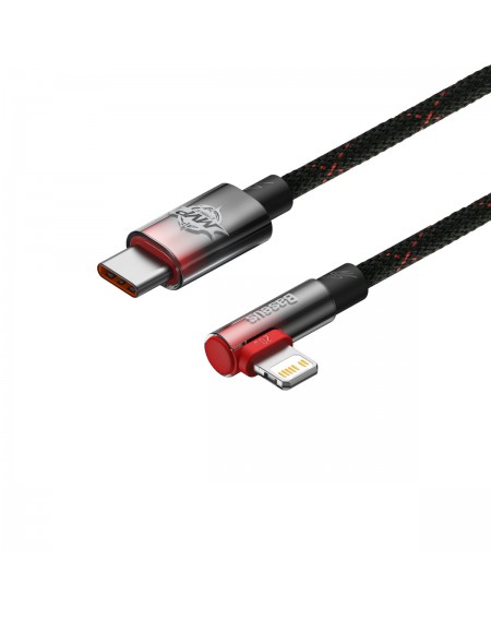 Baseus MVP 2 Elbow-shaped Fast Charging Data Cable Type-C to iP 20W 2m Black+Red