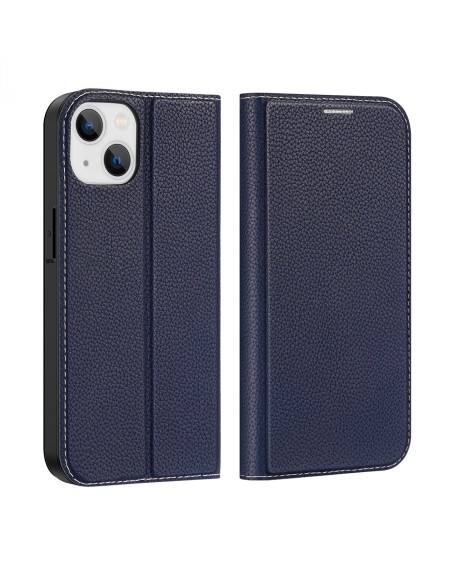 Dux Ducis Skin X2 case for iPhone 14 case with magnetic flap blue