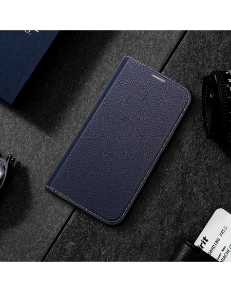 Dux Ducis Skin X2 case for iPhone 14 Pro magnetic flip case blue