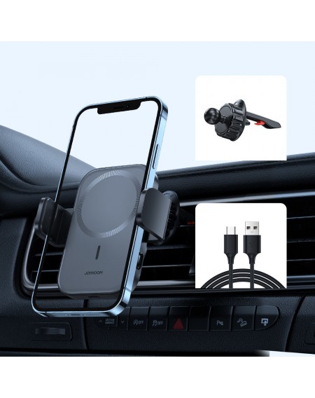Joyroom Car Holder Qi Wireless Induction Charger 15W (MagSafe for iPhone Compatible) for Vent Grille (JR-ZS295)
