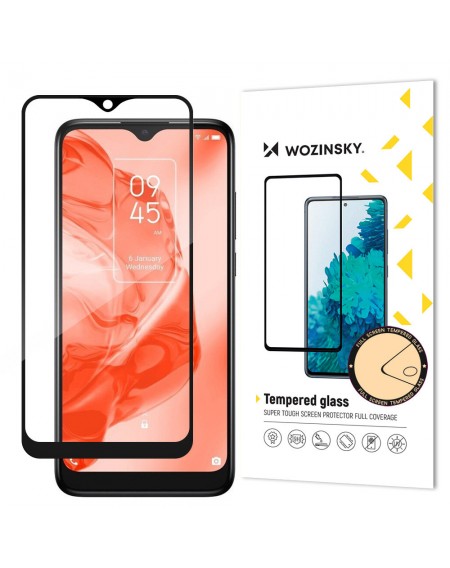 Wozinsky super durable Full Glue tempered glass full screen with Case Friendly TCL 205 black frame