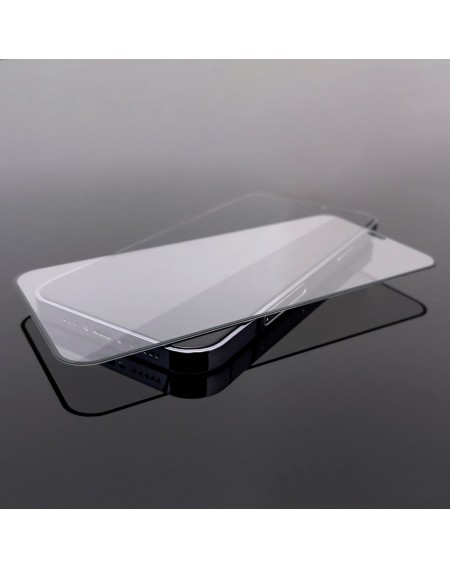 Wozinsky Super Durable Full Glue Tempered Glass Full Screen With Frame Case Friendly Motorola Moto G42 Black