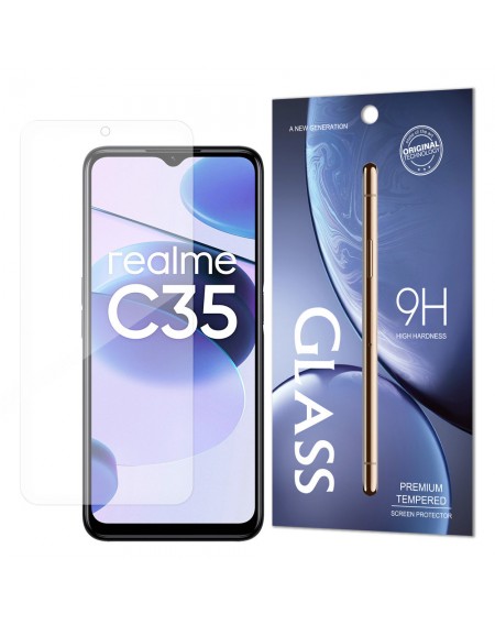 Tempered Glass 9H tempered glass Realme C35 (packaging - envelope)