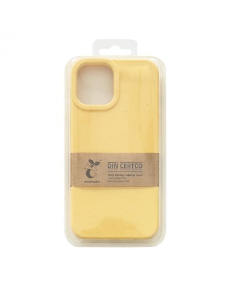 Eco Case case for iPhone 14 Pro Max silicone degradable cover yellow
