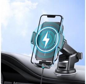 Joyroom car holder with wireless charger 15W for cockpit dashboard black (JR-ZS245)