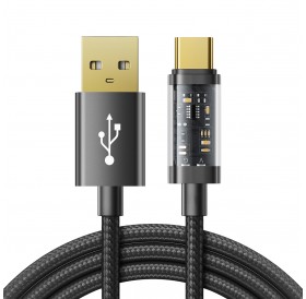 Joyroom USB cable - USB Type C for charging / data transmission 3A 1.2m black (S-UC027A12)