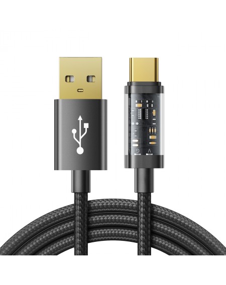Joyroom USB cable - USB Type C for charging / data transmission 3A 1.2m black (S-UC027A12)