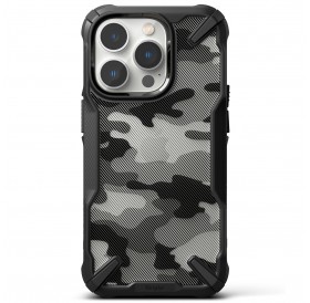 Ringke Fusion X Design Case Armor Cover with Frame for iPhone 14 Pro Max Black Camo Black (FX647E73)