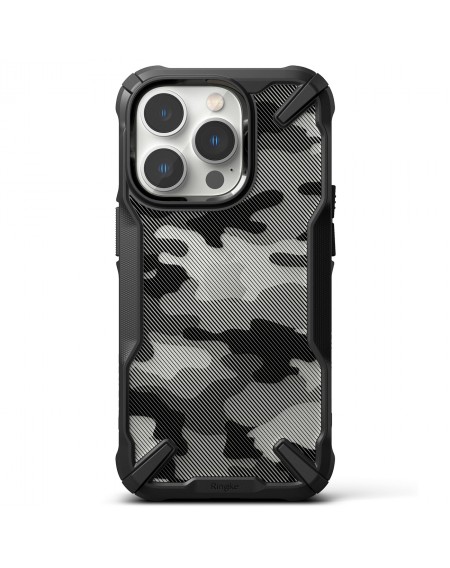Ringke Fusion X Design Case Armor Cover with Frame for iPhone 14 Pro Max Black Camo Black (FX647E73)