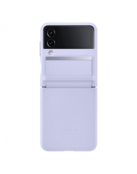 Samsung Flap Leather Cover Leather Case for Samsung Galaxy Z Flip4 Folding Leather Case Purple (EF-VF721LLEGWW)