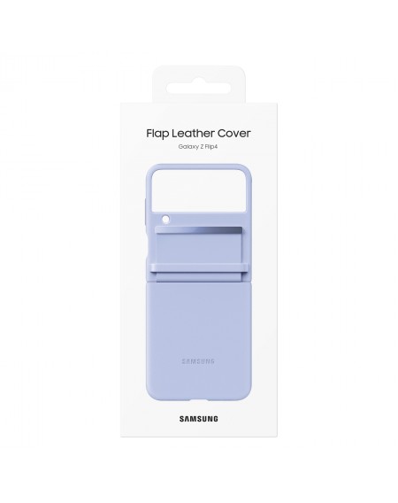Samsung Flap Leather Cover Leather Case for Samsung Galaxy Z Flip4 Folding Leather Case Purple (EF-VF721LLEGWW)