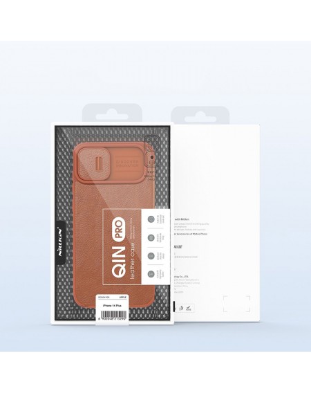 Nillkin Qin Pro Leather Case iPhone 14 Plus 6.7 2022 Brown