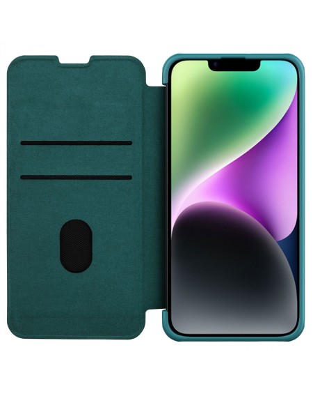 Nillkin Qin Pro Leather Case-plain leather iPhone 14 6.1 2022 Exuberant Green