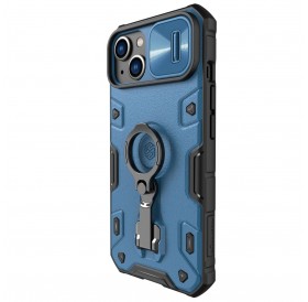 Nillkin CamShield Armor Pro Case iPhone 14 Armor Case with Camera Cover Ring Stand Blue