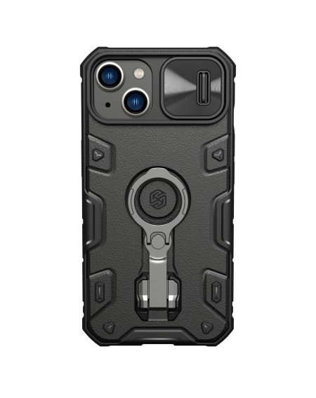 Nillkin CamShield Armor Pro Case Cover iPhone 14 Plus Armor Cover with Camera Cover Ring Stand Black